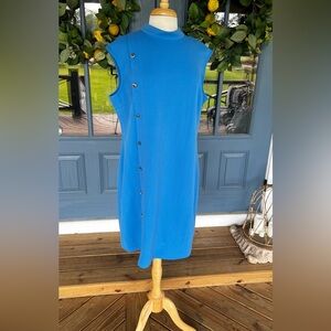 Plus Size Clover and Sloane Electric Blue Midi Dress